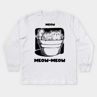 Cute little meow-meow Kids Long Sleeve T-Shirt